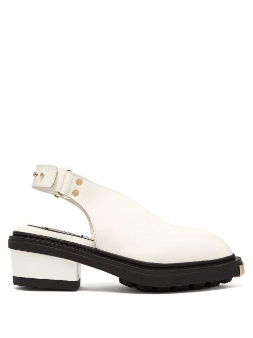 Matchesfashion.com Eytys - Carmen Leather Slingback Heels - Womens - White