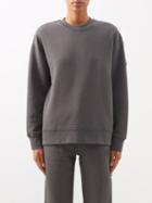 Moncler - Brushed Cotton-blend Jersey Sweatshirt - Womens - Dark Grey