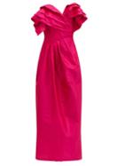 Matchesfashion.com Preen By Thornton Bregazzi - Zita Ruffled Silk-taffeta Dress - Womens - Pink