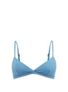 Matteau - Tri Crop Bikini Top - Womens - Blue