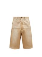 Loewe - Patchworked Twill Cargo Shorts - Mens - Camel