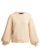 Matchesfashion.com Proenza Schouler - Balloon Sleeved Cashmere Blend Sweater - Womens - Beige