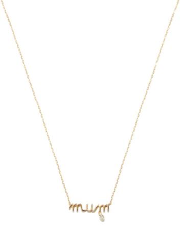 Persee - Mum Diamond & 18kt Gold Necklace - Womens - Yellow Gold