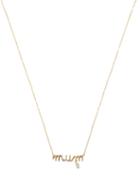 Persee - Mum Diamond & 18kt Gold Necklace - Womens - Yellow Gold