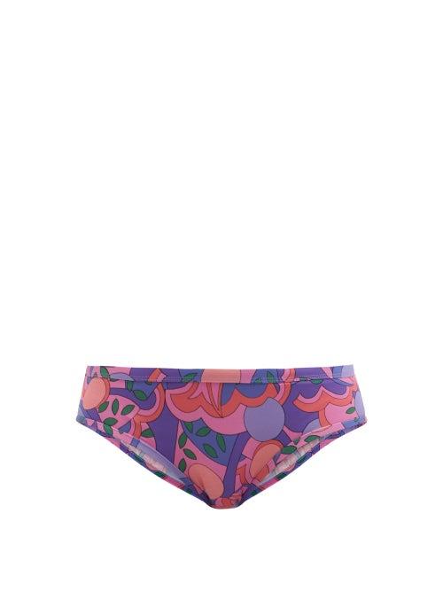 Isabel Marant - Sonny Abstract-print Bikini Briefs - Womens - Pink Print