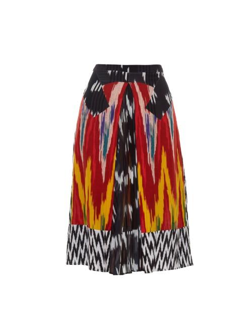 Altuzarra Toco Ikat-print Silk Skirt
