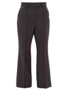 Matchesfashion.com Acne Studios - Patrina High-rise Pinstriped Wool Trousers - Womens - Navy