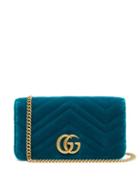 Matchesfashion.com Gucci - Marmont Gg Velvet Mini Bag - Womens - Green