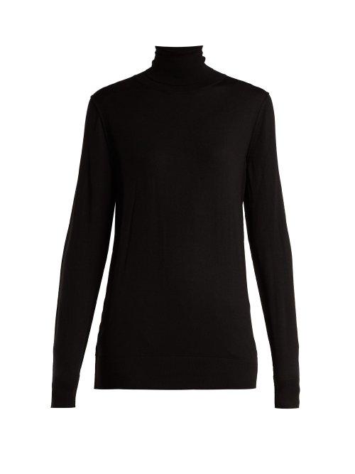 Matchesfashion.com Dolce & Gabbana - Roll Neck Virgin Wool Sweater - Womens - Black