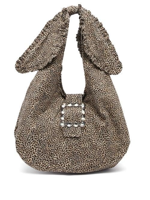 Matchesfashion.com Shrimps - Ellery Leopard-print Canvas Shoulder Bag - Womens - Leopard