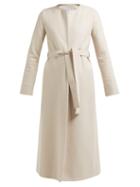 Matchesfashion.com Harris Wharf London - Pressed Wool Belted Coat - Womens - Cream