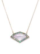 Noor Fares - Opal, Quartz & 18kt Grey-gold Necklace - Womens - Purple Multi