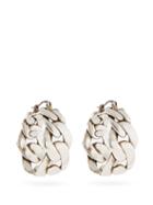 Matchesfashion.com Alexander Mcqueen - Chain-link Hoop Earrings - Womens - Silver