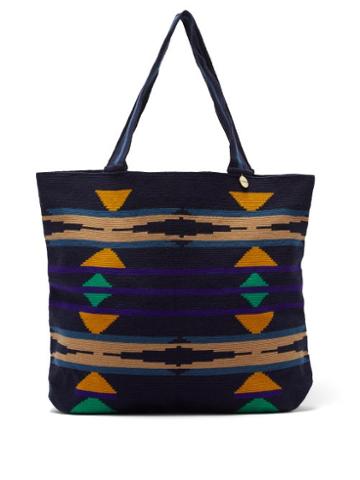 Matchesfashion.com Guanabana - Liam Abstract-weave Tote Bag - Mens - Navy Multi