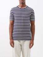 Officine Gnrale - Striped Cotton-jersey T-shirt - Mens - Navy Stripe