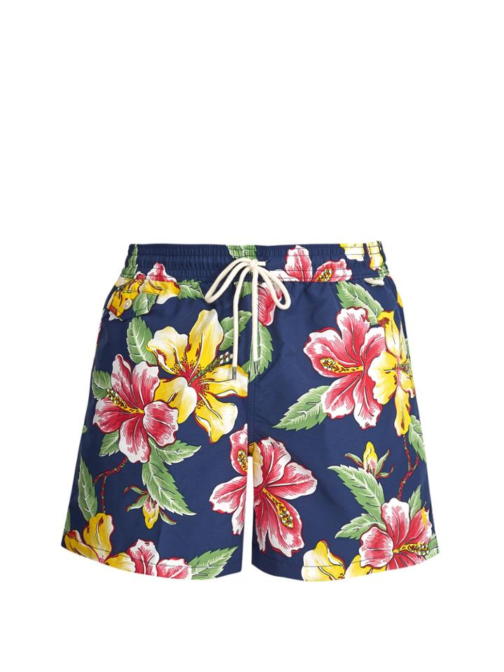 Polo Ralph Lauren Logo-embroidered Floral-print Swim Shorts