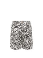Matchesfashion.com Noon Goons - Leopard-print Denim Shorts - Mens - Black White