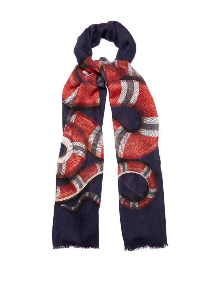 Gucci Snake-print Scarf