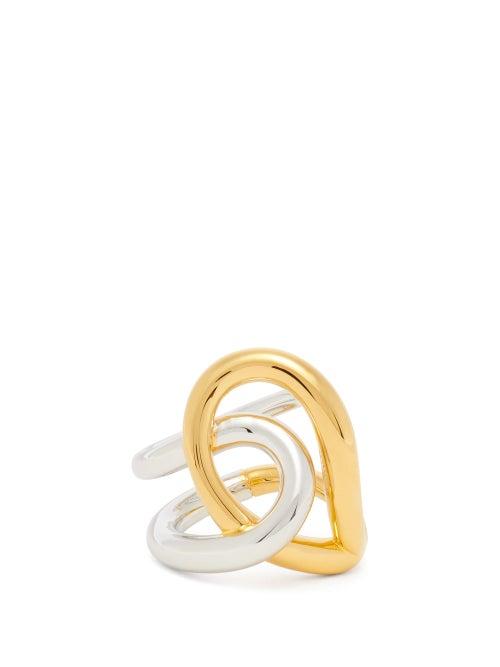Matchesfashion.com Charlotte Chesnais - Blaue 18kt Gold Plated Ring - Womens - Silver Gold