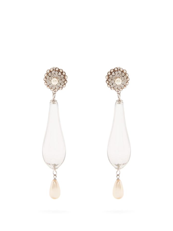 Etro Faux-pearl And Crystal Embellished Earrings