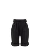 Matchesfashion.com Raf Simons - Clip-waist Wool-twill Shorts - Womens - Black