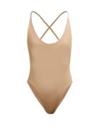 Matchesfashion.com Dos Gardenias - Vicious Swimsuit - Womens - Tan