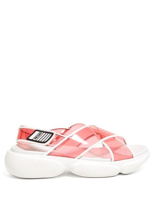 Matchesfashion.com Prada - Cloudbust Pvc Sandals - Womens - Pink Multi