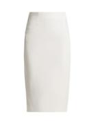 Matchesfashion.com Alexander Mcqueen - High Waist Crepe Pencil Skirt - Womens - Ivory