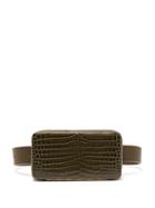 Matchesfashion.com Lutz Morris - Evan Crocodile Effect Leather Belt Bag - Womens - Khaki