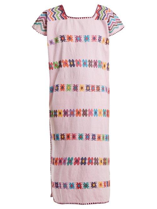 Matchesfashion.com Pippa Holt - No.55 Embroidered Cotton Kaftan - Womens - Pink