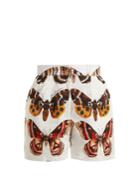 Dolce & Gabbana Butterfly-print Cotton-poplin Shorts