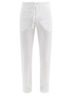 Matchesfashion.com 120% Lino - Drawstring Linen Straight-leg Trousers - Mens - White