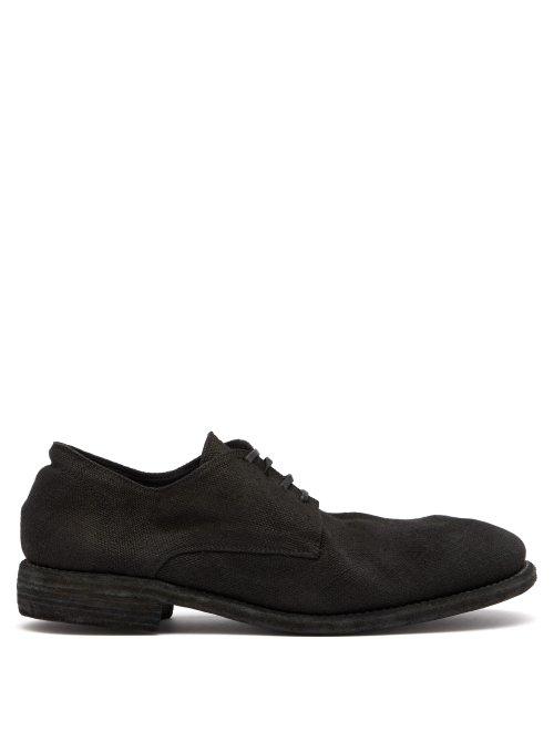 Matchesfashion.com Guidi - Linen Derby Shoes - Mens - Black
