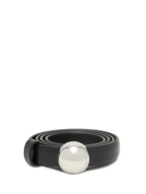 Matchesfashion.com Jil Sander - Orb-buckle Leather Belt - Womens - Black Gold