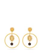 Matchesfashion.com Dolce & Gabbana - Cameo Hoop Pendant Earrings - Womens - Gold