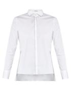 Brunello Cucinelli Monili-embellished Point-collar Cotton-blend Shirt