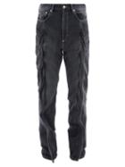 Matchesfashion.com Y/project - Twisted Cotton Slim-leg Jeans - Mens - Black