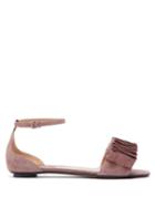 Matchesfashion.com Samuele Failli - Alexandra Suede Sandals - Womens - Nude