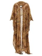 Matchesfashion.com Camilla - Hooded Leopard-print Silk-blend Fil Coup Coverup - Womens - Leopard