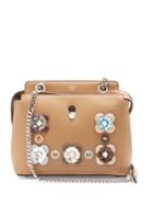 Fendi Dotcom Mini Flowerland-embellished Leather Bag