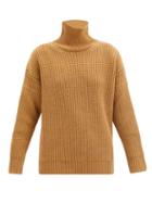 Matchesfashion.com Marni - Roll-neck Ribbed Wool Sweater - Womens - Camel