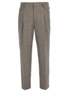Wooyoungmi Pleat-front Prince Of Wales-checked Wool Trousers