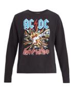 Gucci Ac/dc-print Crew-neck Cotton Sweatshirt