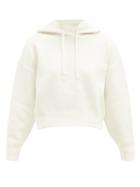 Matchesfashion.com Valentino - Cropped Knitted Hooded Sweatshirt - Womens - Ivory