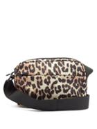 Ladies Bags Ganni - Leopard-print Recycled-fibre Cross-body Bag - Womens - Leopard