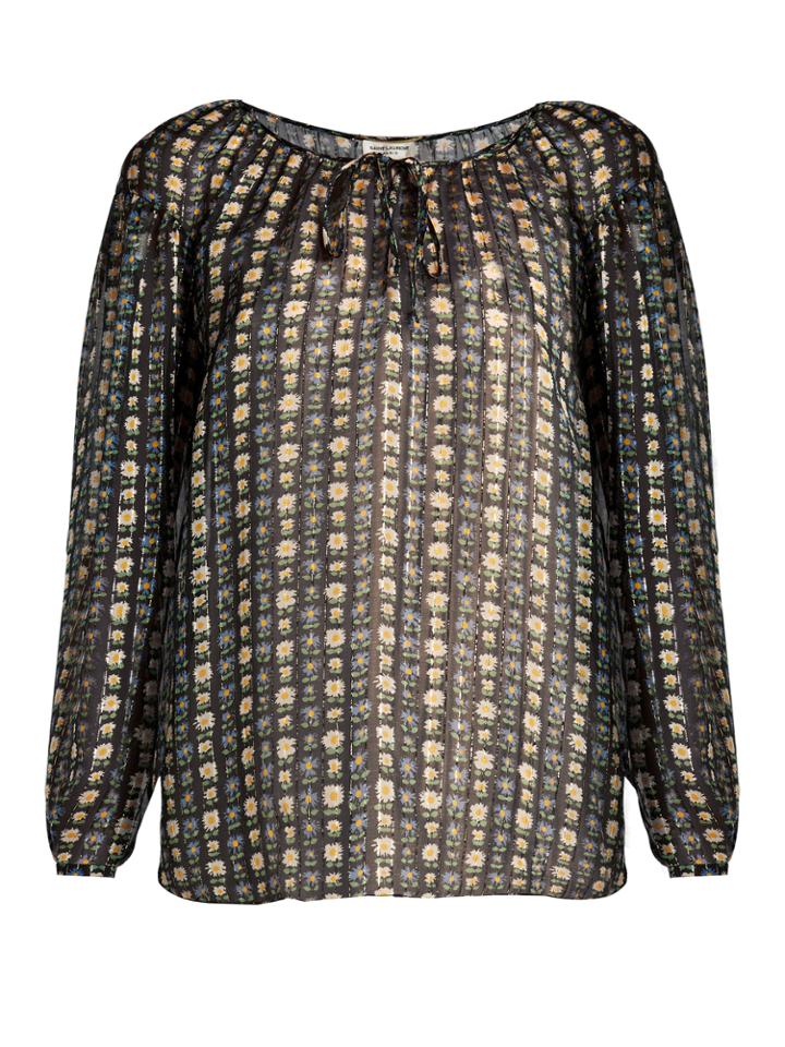 Saint Laurent Floral-print Georgette Blouse