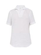 Matchesfashion.com Finamore 1925 - Palma Short Sleeved Linen Shirt - Mens - White