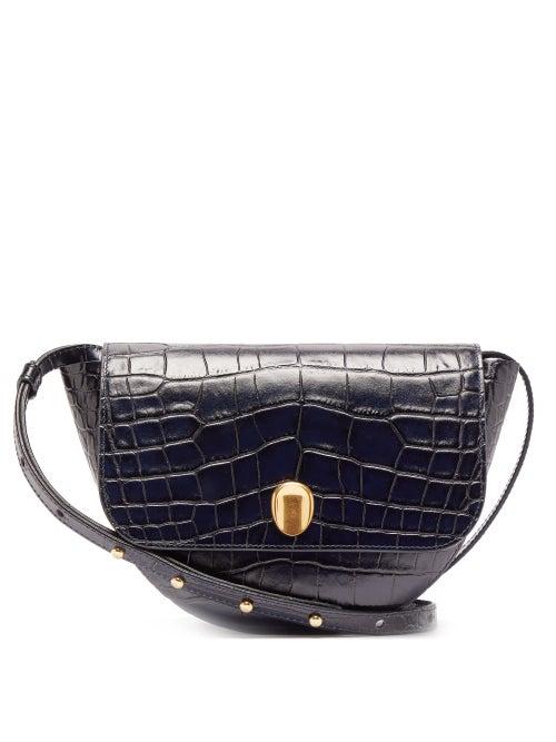 Matchesfashion.com Wandler - Billy Crocodile Embossed Leather Cross Body Bag - Womens - Navy