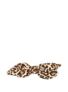 House Of Lafayette Leopard-print Silk Bow Hair Slide