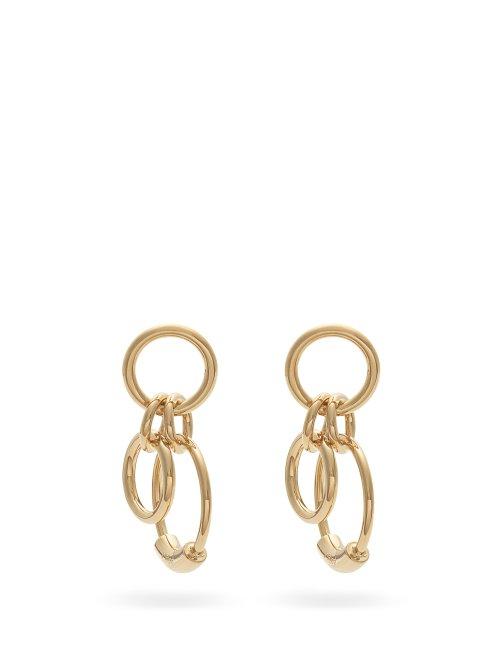 Matchesfashion.com Chlo - Interlinked Hoop Earrings - Womens - Gold